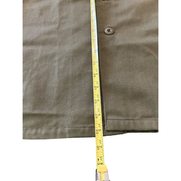 US Navy Seabees Utility Shirt 16.5x32 Short Sleeve Olive Green Button-Up - Picture 5 of 7